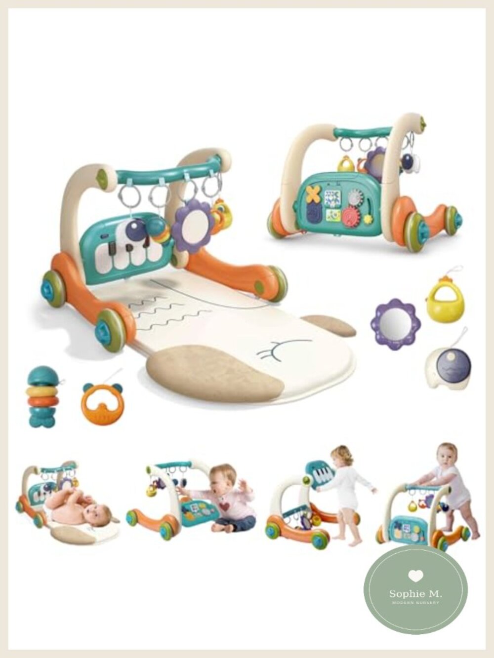 3 in 1 Baby Activity Gym Center Music Light Play Mat 0 M+